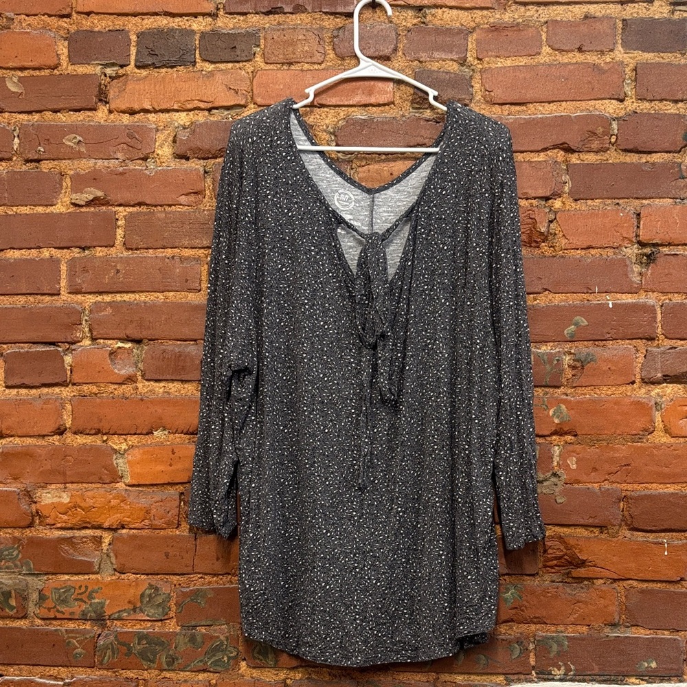 Plus Size Women’s Maurice’s‎ Grey Leopard Print Super Soft Tunic Top Size 4X